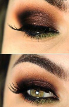 Eyeshadow Eyeshadow Looks For Hazel Green Eyes, Makeup Hazel Eyes, Cowgirl Makeup, Carnaval Make-up, Hazel Eye Makeup, Fun Makeup, Smokey Eye Makeup Tutorial, Eye Makeup Pictures, Eye Makeup Steps