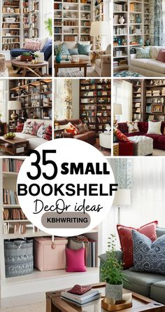 a living room filled with lots of bookshelves