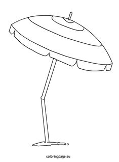 an umbrella is shown in black and white