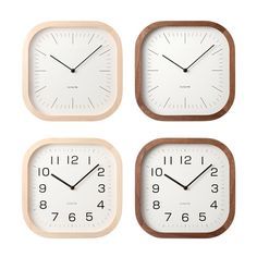 three clocks are shown with different times on the same clock face as well as numbers