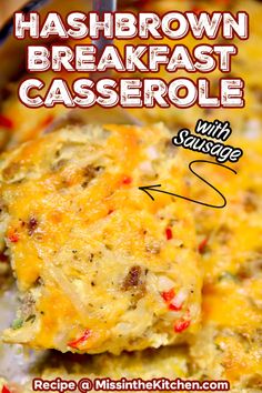 hashbrown breakfast casserole with sausage recipe