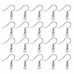 10 pairs of metal hooks with screws on each side and one hook in the middle