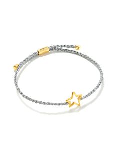 Wear your shine on your sleeve with our Open Star 18k Gold Vermeil Corded Bracelet in Metallic Silver. Playful, hand braided cords are paired with an open star pendant and adjustable slider, making this bracelet perfect for long-lasting wear and fit for any wrist. Beaded Jewelry Necklaces, Jewelry Accessories Ideas, Stacked Jewelry, Designer Fashion Jewelry, Cord Bracelets, Girly Jewelry, Shine On, Jewelry Inspo, Dream Jewelry