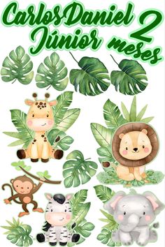 an image of some animals and plants with the words carbs daniel 2 junior nesss