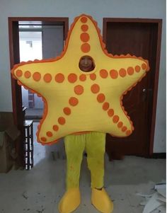 Yellow Starfish Mascot Costume Halloween Christmas Cartoon Character Outfits Suit Advertising Leaflets Clothings Carnival Unisex Adults Outfit Dress Outfits Christmas, Cartoon Character Outfits, Cartoon Starfish, Outfits Suit, Christmas Cartoon Characters, Yellow Cartoon, Cartoon Cake, Person Cartoon, Christmas Cartoon