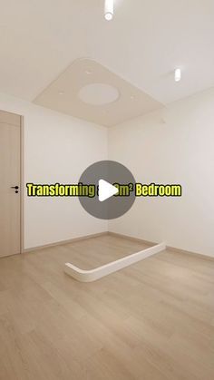 an empty room with white walls and wood flooring is featured in the video titled transforming mr bedroom