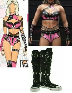 Body Templates, Outfit Art, Drawing Face Expressions, Body Template, Wwe Diva, 2000s Cartoons, Wrestling Gear