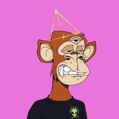 an image of a monkey wearing a t - shirt with a star on it's head