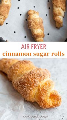 air fryer cinnamon sugar croissants Breakfast Crescent Roll Recipes, Cinnamon Sugar Crescents, Cinnamon Sugar Crescent Rolls, Air Fry Donuts, Crescent Roll Recipes Dessert, Recipes Using Crescent Rolls, Crescent Roll Dessert, Cinnamon Crescent Rolls, Air Fryer Recipes Dessert