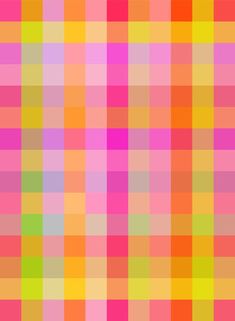 an orange and pink plaid pattern is shown in the middle of this image, it appears to be very colorful