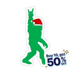 Decorate laptops, Hydro Flasks, cars and more with removable kiss-cut, vinyl decal stickers. Glossy, matte, and transparent options in various sizes. Super durable and water-resistant. BigFoot Santa Design with Sasquatch holding up the Peace sign. Awesome Funny Gift for True Bigfoot Believers, Perfect for Birthdays and Christmas. Peace Sticker, The Peace, Christmas Tees, Peace Sign, Funny Gifts, Science Fiction, Vinyl Decal Stickers, Vinyl Decal, Art Design