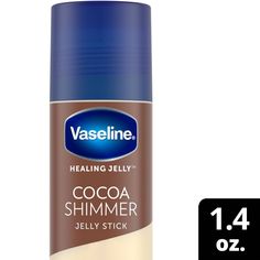 Vaseline Cocoa Shimmer Jelly Stick Cocoa Butter - 1.4oz Vaseline Cocoa, Vaseline Cocoa Butter, Vaseline Petroleum Jelly, Vaseline Jelly, Pure Cocoa Butter, Healing Dry Skin, Lotion For Dry Skin, Skin Lotion, Body Balm