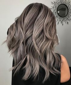 Ash Brown Balayage Shoulder Length, Hair Colour Ideas For Brunettes Going Lighter Ash Brown, Hair Colors That Hide Gray, Medium Ash Hair Color, Misty Ash Hair Color, Natural Dark Ash Blonde Hair, Ash Brown Hair With Curtain Bangs, Light Brown With Ash Blonde Highlights, Taupe Hair Color Brown