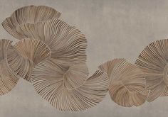 an artistic wallpaper design with brown leaves