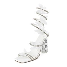 PRICES MAY VARY. 💖 Heel Height:Spiral wrap sandals heel height approx. 10 cm/3.9" (varied slightly by size),which can visually lengthen the leg line effectively and show your perfect figure. 💖 Trendy Chic Design:Square open-toe chunky block sandals with vivid butterfly embellishments with rhinestone spiral straps add a touch of elegance and sexiness to these heels, a stylish item that is indispensable to your summer closet, adding sophistication to your everyday look. 💖 Comfort:These rhinesto Butterfly High Heels, Sandals For Wedding, Crystal High Heels, Wrap Around Heels, Butterfly Embellishment, Butterfly Rhinestone, Block Sandals, Lace Up High Heels, Ankle Strap Block Heel