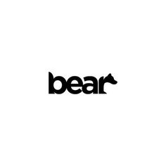 the word bear written in black on a white background