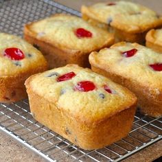 cherry chocolate chip crinkle cakes cooling on a wire rack with text overlay