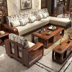 a living room filled with lots of furniture