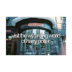 an image of the wizarding word of harry potter written in front of a building