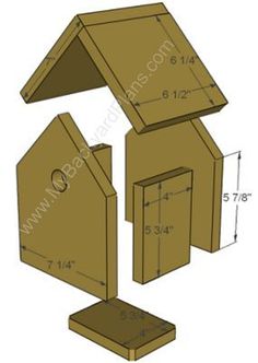 How to build a Birdhouse.....my kids are always asking if we can build one. Now we know how Build A Birdhouse, Birdhouse Plans, Wooden Birdhouse, Bird House Kits, Bird Aviary