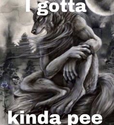 a wolf hugging another wolf with the moon in the sky behind it, and an image of