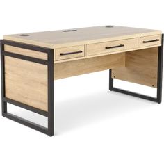 an office desk with two drawers on each side and one drawer at the top,