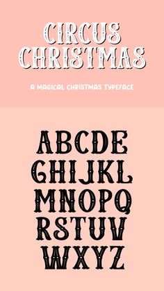 the font and numbers for circus christmas