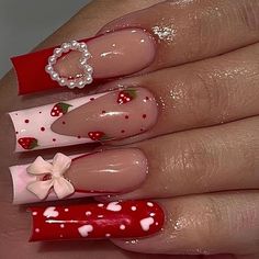 Amazon.com: BABALAL Stiletto Press on Nails Long Fake Nails Black Red Glue on Nails Almond Acrylic Nails with Goth Design Stick on Nails for Women and Girls 24Pcs : Beauty & Personal Care Square Press On Nails, Red Valentine, Long Nail Designs, Almond Acrylic Nails, Nails For Women, Stick On Nails, Christmas Nail Art, Fall Nail Designs