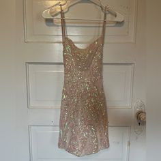 Sold Out On Website, Never Worn, No Flaws, Great Homecoming Dress Iridescent Shimmer Dress For Parties, Iridescent Sequin Dress For Party Season, Iridescent Dress For Night Out In Spring, Spring Iridescent Dress For Night Out, Iridescent Dress For Spring Night Out, Shimmer Mini Dress For Homecoming, Iridescent Sequin Dress For Night Out, Pink Hoco Dress Lucy In The Sky, Pink Lucy In The Sky Dress