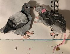 teehee Silly Crafts, Paper Pigeon, Rat Drawing, Art Craft Ideas, Rat Art, So Silly, Cardboard Art, Arte Sketchbook, Sketchbook Art Inspiration