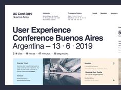 an image of a web page with the words user experience conference buenoos aries argentina