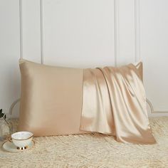 Soothing Pastel Luxury Pure Mulberry Silk & Tencel Pillowcases | Silk Pillowcases | Beauty Pillowcases | Mulberry Silk Pillowcases | Pillowcases for Skin | Estilo Living Pastel Luxury, Silk Pillowcase Hair, Raw Silk Fabric, Frizz Free Hair, Tencel Fabric, Satin Pillowcase, Pillowcase Dress, Happy Skin, Silk Pillow