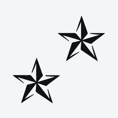 two black stars on a white background