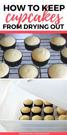 how to keep cupcakes from drying out in the oven and baking them into muffin tins