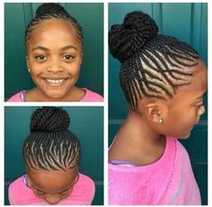 Fulani Hairstyles, Braided Hairstyles Short, Wool Hairstyles, Brazilian Wool, Hair Styles For Kids, Braids Bun, Braid Styles For Girls