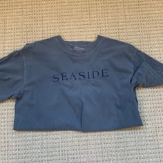 Seaside Shirt, Size Small, Never Worn Seaside Sweatshirt Aesthetic, Seaside Clothes, Beachy Shirts, Cute T Shirts For Women, Seaside Sweatshirt, Sky Blue Shirt, Seaside Shirt, Salt Life Shirts, Australia Shopping