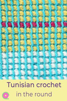 a close up view of the crochet in the round with text overlay that reads,'turkish crochet in the round '