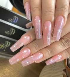 Simple Nails Fall, Shimmery Nails, Girly Nails, Extension Nails, Nails Colorful, Nails Sparkle, Nail Quotes, Pink Eye Makeup, May Nails