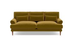 an image of a couch with pillows on the top and bottom cushions in different colors