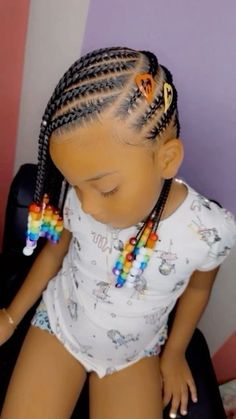 Lemonade Braids Kids Natural Hair, Lemonade Braids Hairstyles Kids, Toddler Lemonade Braids, Kali Hairstyles, Lemonade Braids Kids, Sky Hairstyle, Kids Lemonade Braids, Braids Freestyle, Children Braids