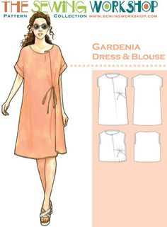 the sewing workshop gardenia dress and blouse pattern