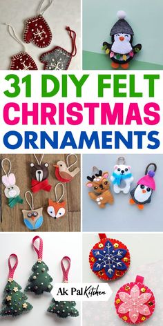 Create your own holiday magic with our DIY felt Christmas ornaments. These DIY felt Christmas crafts will add a personal touch to your Christmas tree decorations. Handcrafted with love, these homemade holiday decorations make perfect Christmas gifts. Explore our collection of Christmas sewing projects and discover the joy of crafting. Transform your tree with the warmth of personalized felt Christmas ideas and timeless holiday ornament ideas. You must try these DIY Christmas decorations today. Make Your Own Xmas Decorations, Making Felt Christmas Ornaments, Felt Christmas Sewing Patterns, Felt Xmas Decorations To Make, Felt Xmas Tree Ornaments, Easy Sew Ornaments For Kids, Christmas Felt Decorations Diy, Felt Christmas Tree Ornaments Diy, Xmas Felt Ornaments