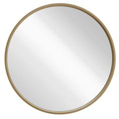 a round mirror on a white background