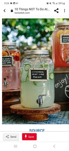 an image of some jars with flowers in them on top of a wooden board and the words 30 + breaking outdoor wedding ideas to love - page 2 of