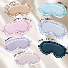 Elegant, soft, silky sleeping masks. Perfect for bridesmaids gift, bachelorette parties, or any occasion! Available in 9 beautiful colors! Cute Sleep Mask, Sleeping Masks, Cute Sleep, Switch Case, Nintendo Switch Case, Sleep Masks, Island City, Sleeping Mask, Long Island City