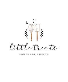 the logo for little treats homemade sweets