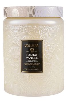 volusa santal vanilla scented candle