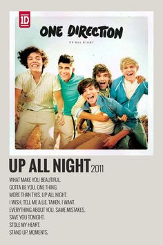 the one direction poster for up all night 2011, which is featured in an ad