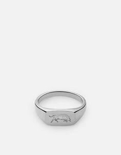 Oxen Ring, Sterling Silver | Men's Rings | Miansai Sterling Silver Engraved Rectangular Promise Ring, Silver Jewlery, Sterling Silver Mens Rings, Cuff Watch, Strong Body, Mens Silver Rings, Mens Ring, Polish Silver, Ring Sizer