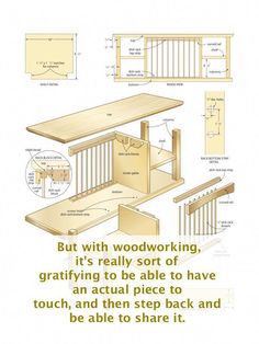 the diagram shows how to build a desk